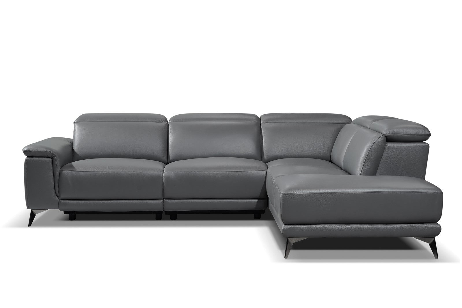 Pista Leather Reclining Sectional Sofa