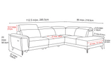 Pista Leather Reclining Sectional Sofa