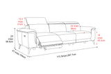 Pista Leather Reclining Sofa