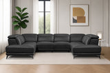 Pista Leather U Chaises Sectional Sofa