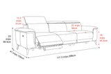 Pista Leather Reclining Sofa