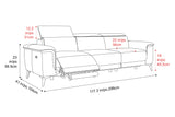 Pista Leather Reclining Sofa