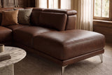 Valencia Pista Distressed Leather Reclining Chaise Sectional Sofa