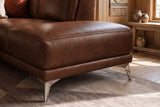 Valencia Pista Distressed Leather Reclining Chaise Sectional Sofa