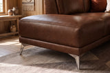 Valencia Pista Distressed Leather Reclining Chaise Sectional Sofa