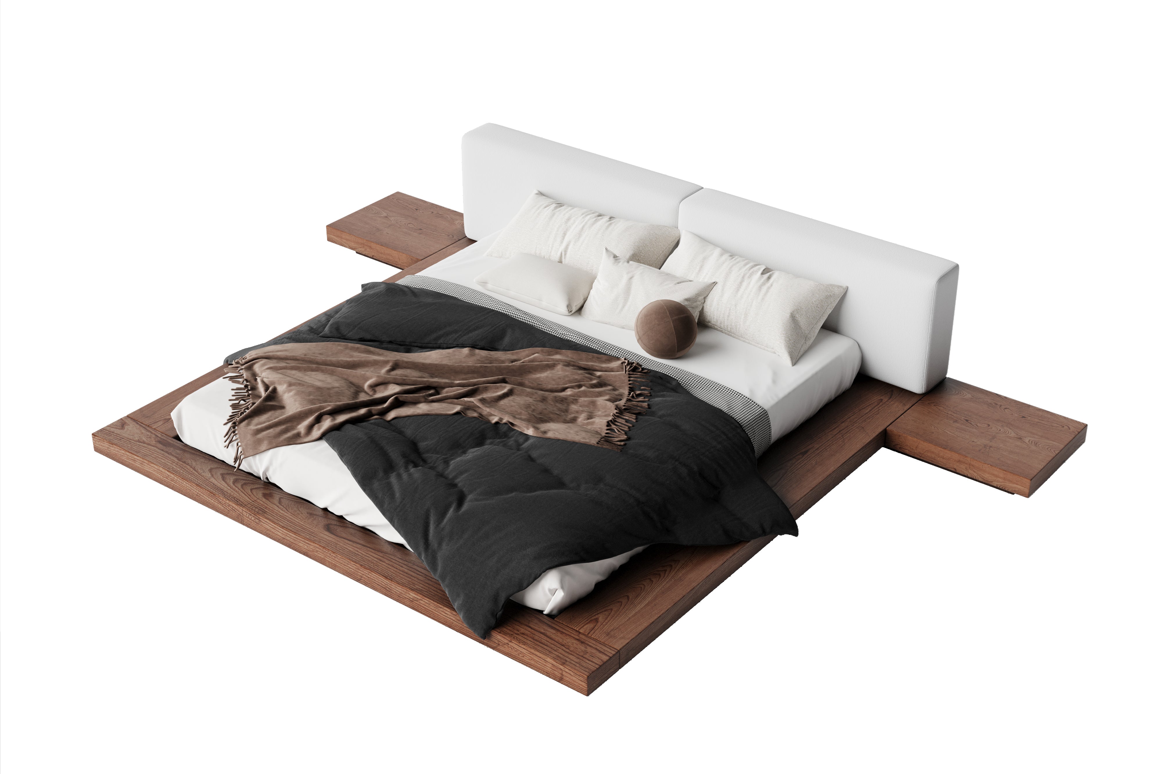 Valencia Prize Wood Queen Bed Frame, Walnut