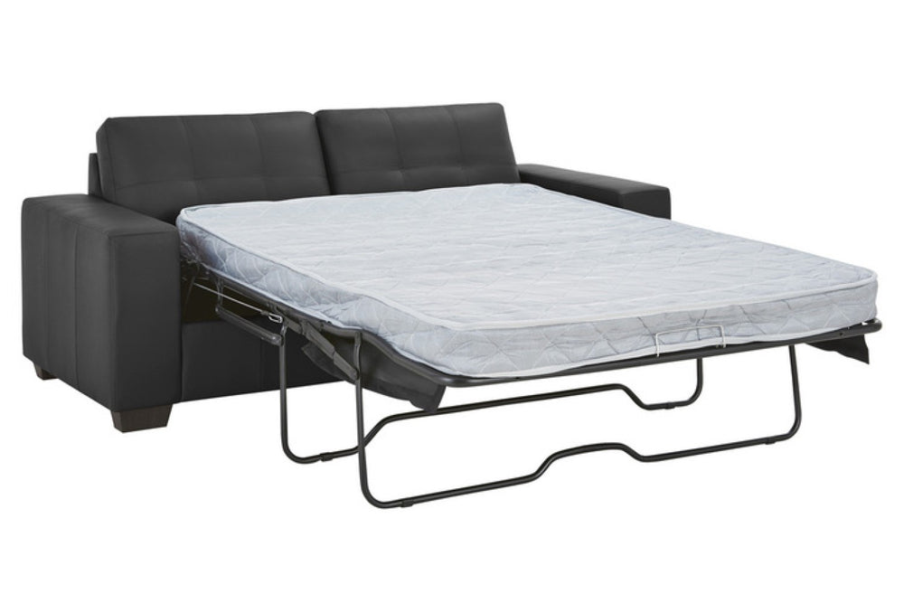 Valencia Felix Fabric 3-Seater Queen Sofa-Bed, Black