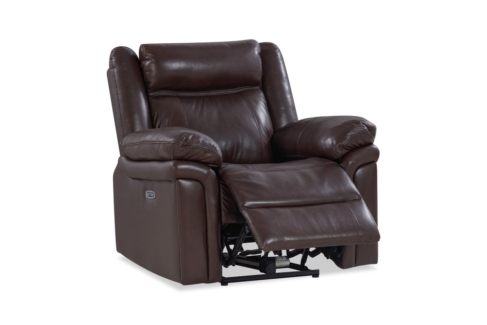 Valencia Charlie Leather Single Seat Recliner, Dark Brown Color