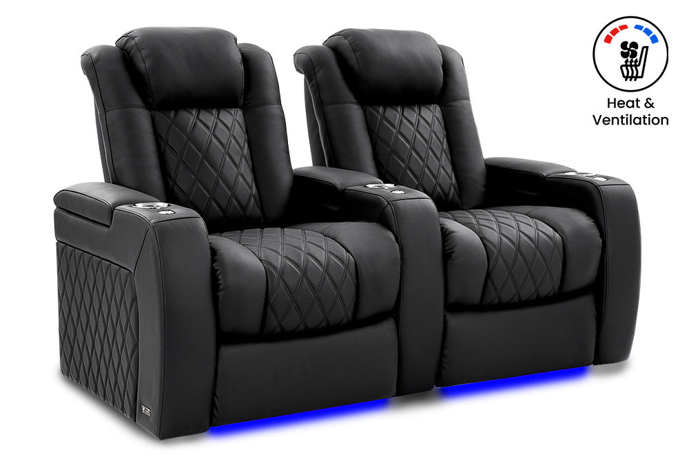 Valencia Tuscany Ultimate with Heat & Ventilation Full Leather Home Theater Seating