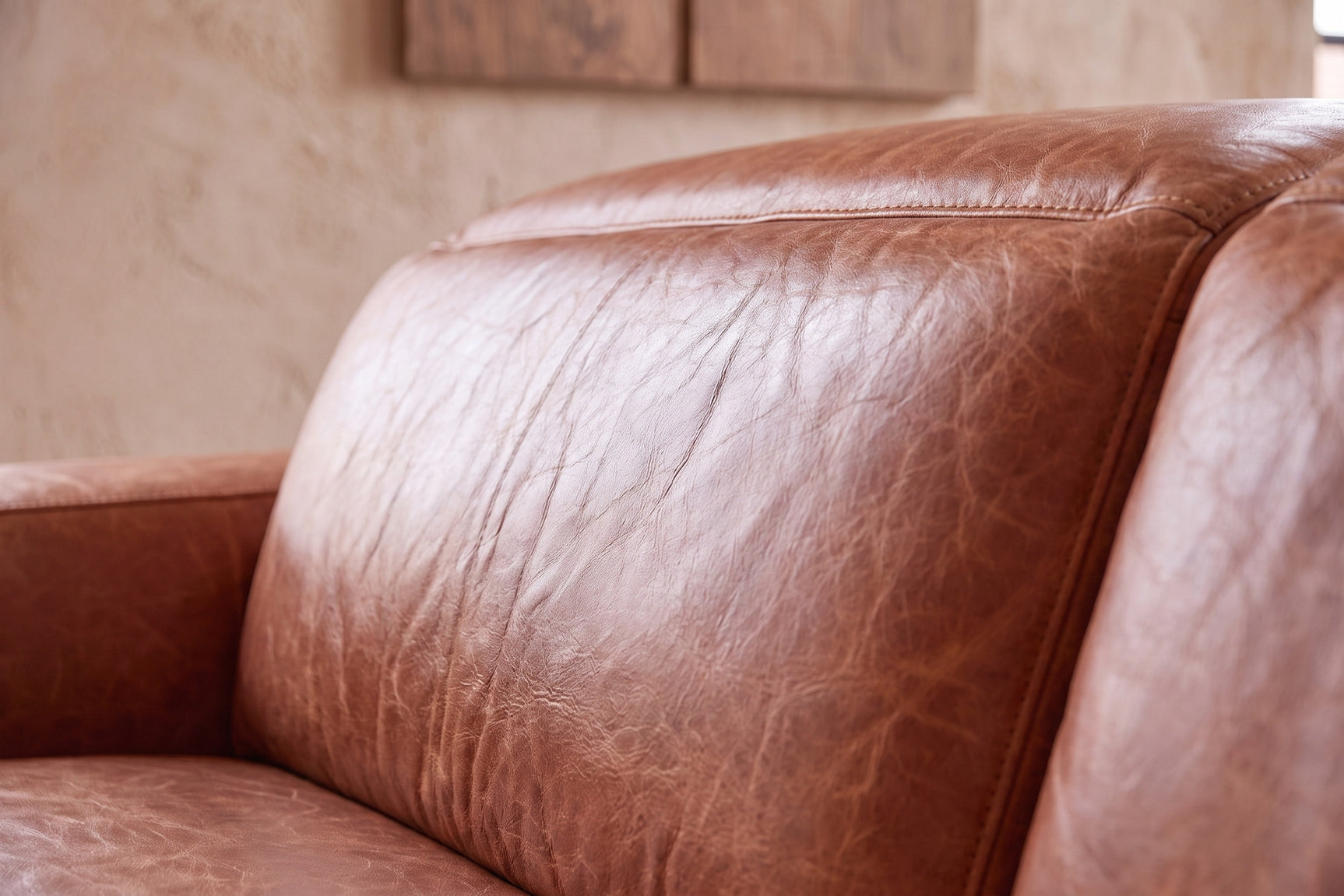 Valentina Distressed Leather Recliner Sofa