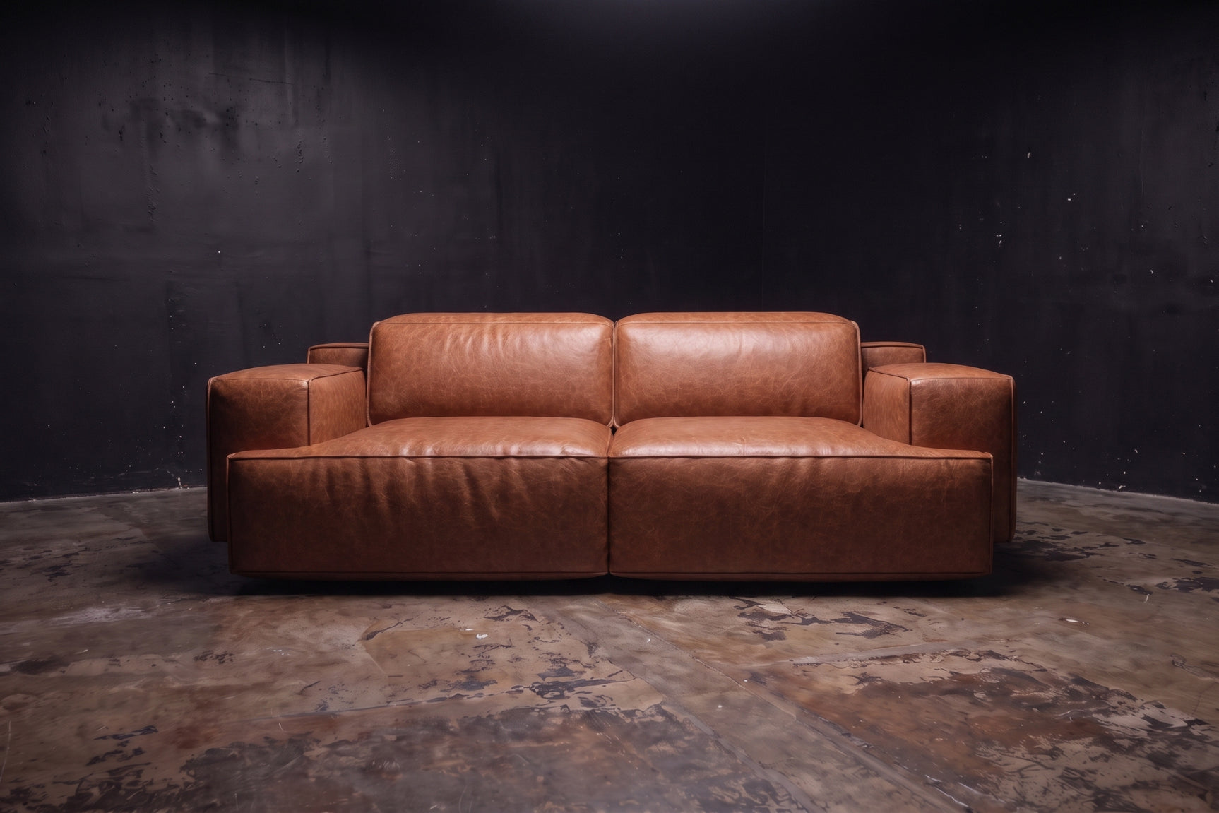 Valentina Distressed Leather Recliner Sofa