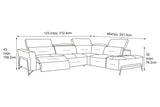 Ramona Leather Reclining Sectional Sofa