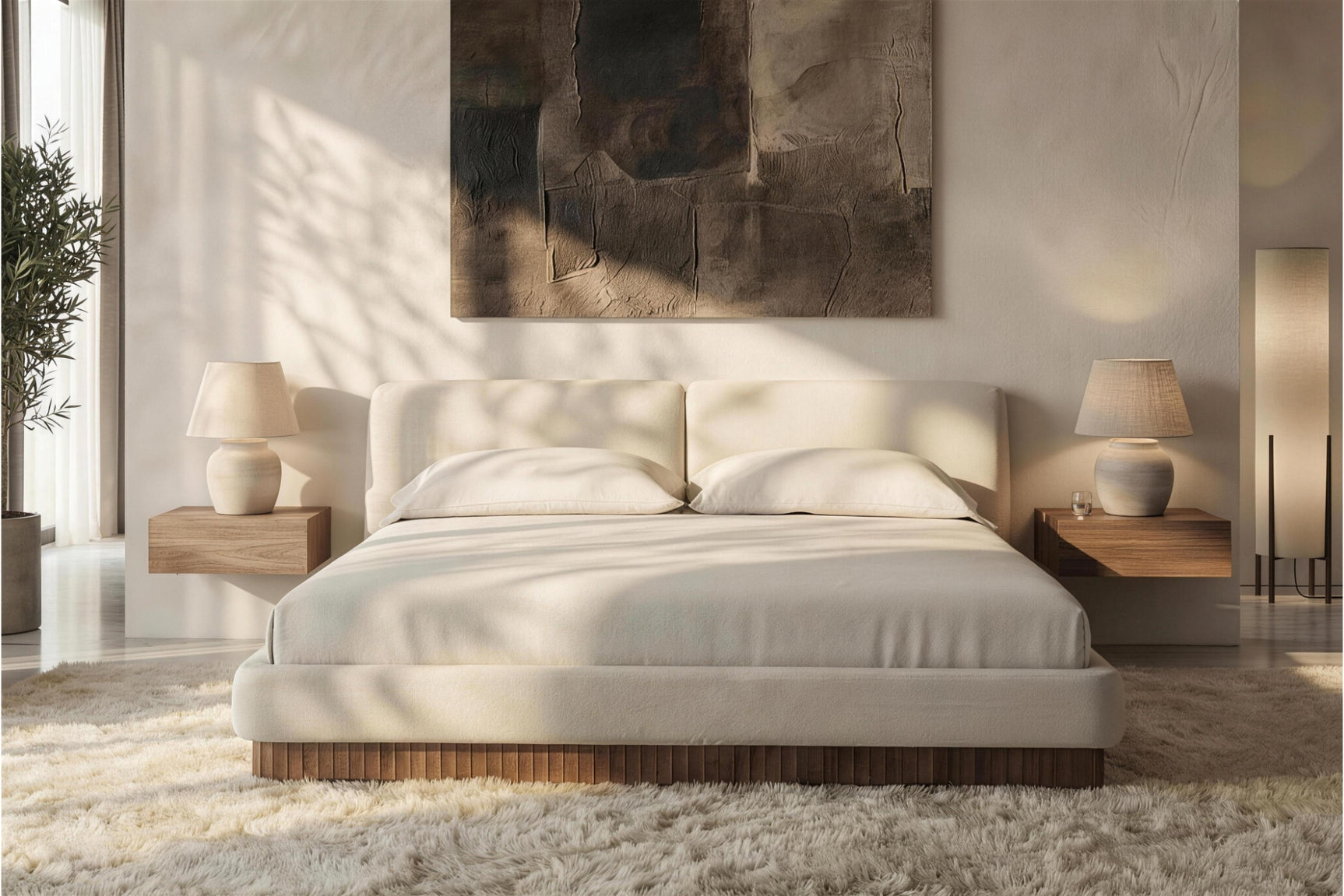 Rhythm Fabric Upholstered Bed Fram