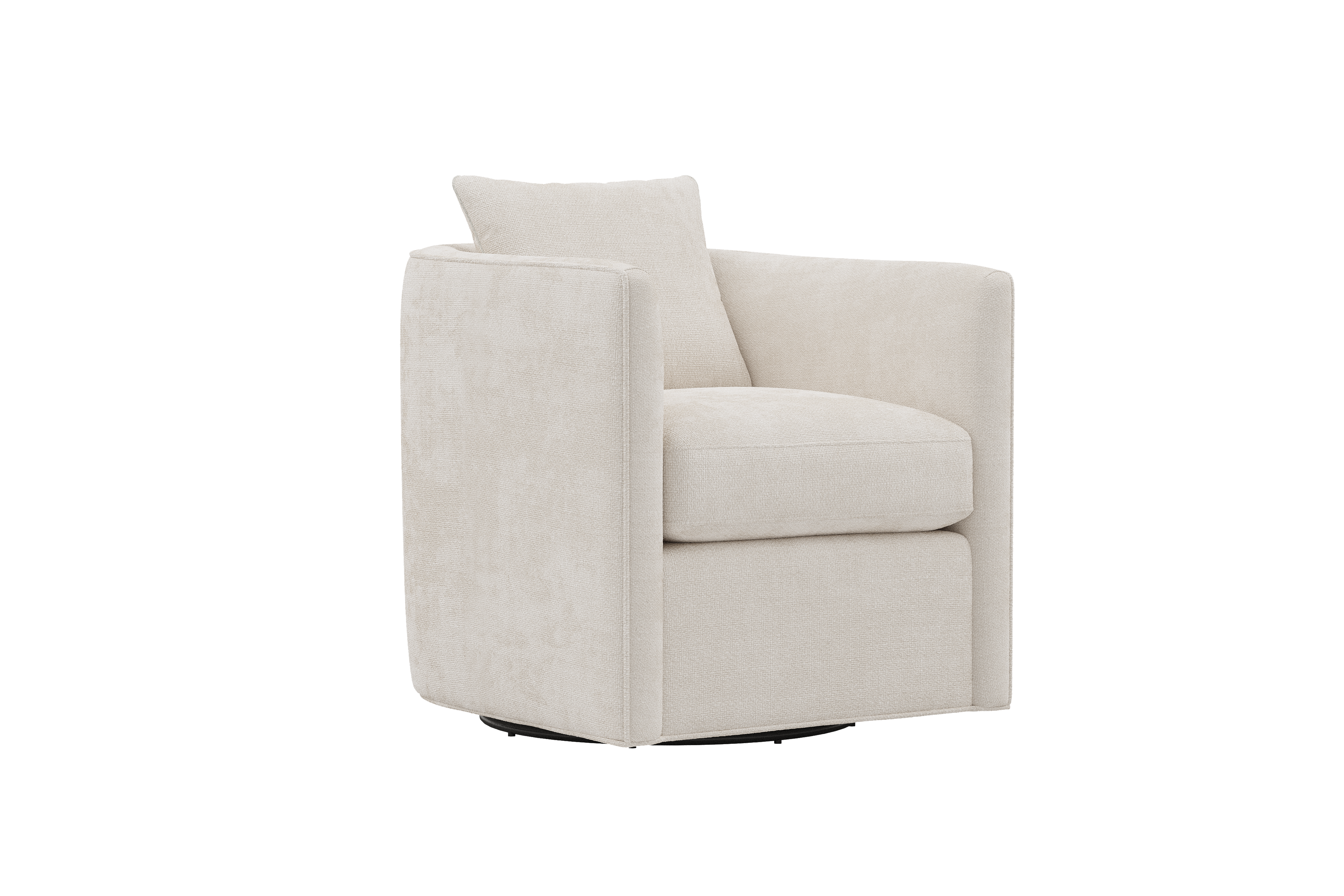 Valencia Riley Fabric Swivel Accent Chair, Pearl