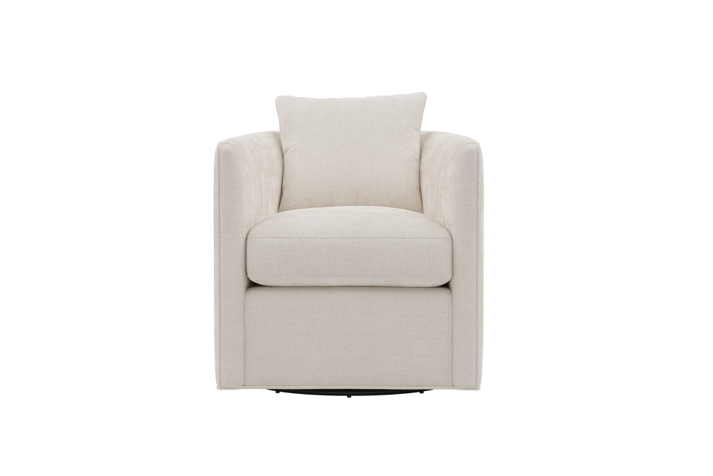 Valencia Riley Fabric Swivel Accent Chair, Pearl Color