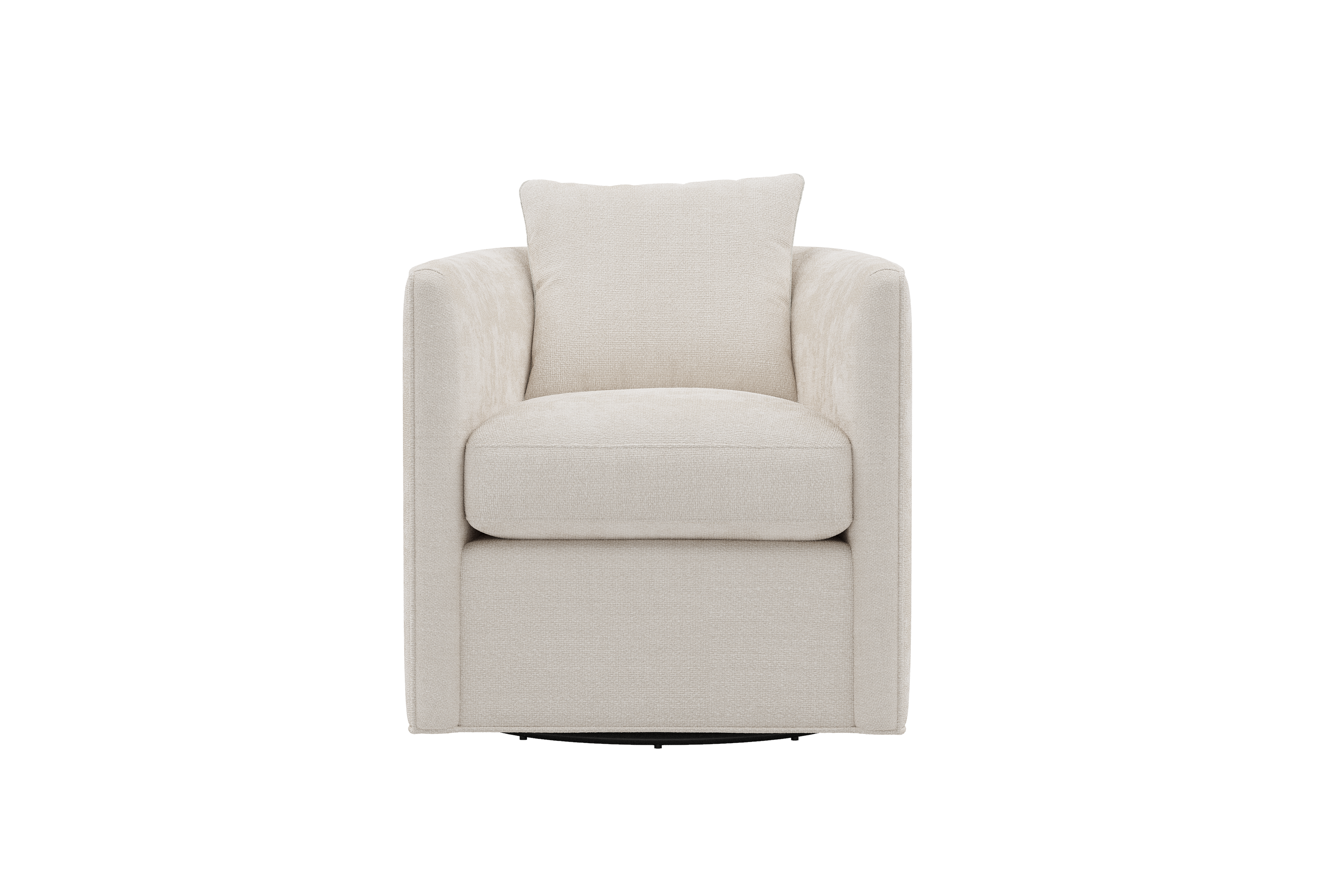 Valencia Riley Fabric Swivel Accent Chair, Pearl