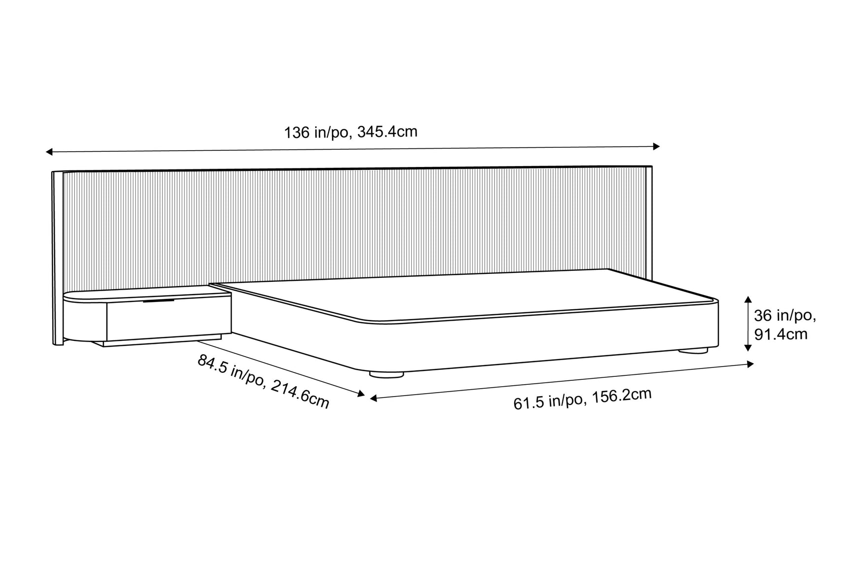 Rowan Oak Wood Bed Frame