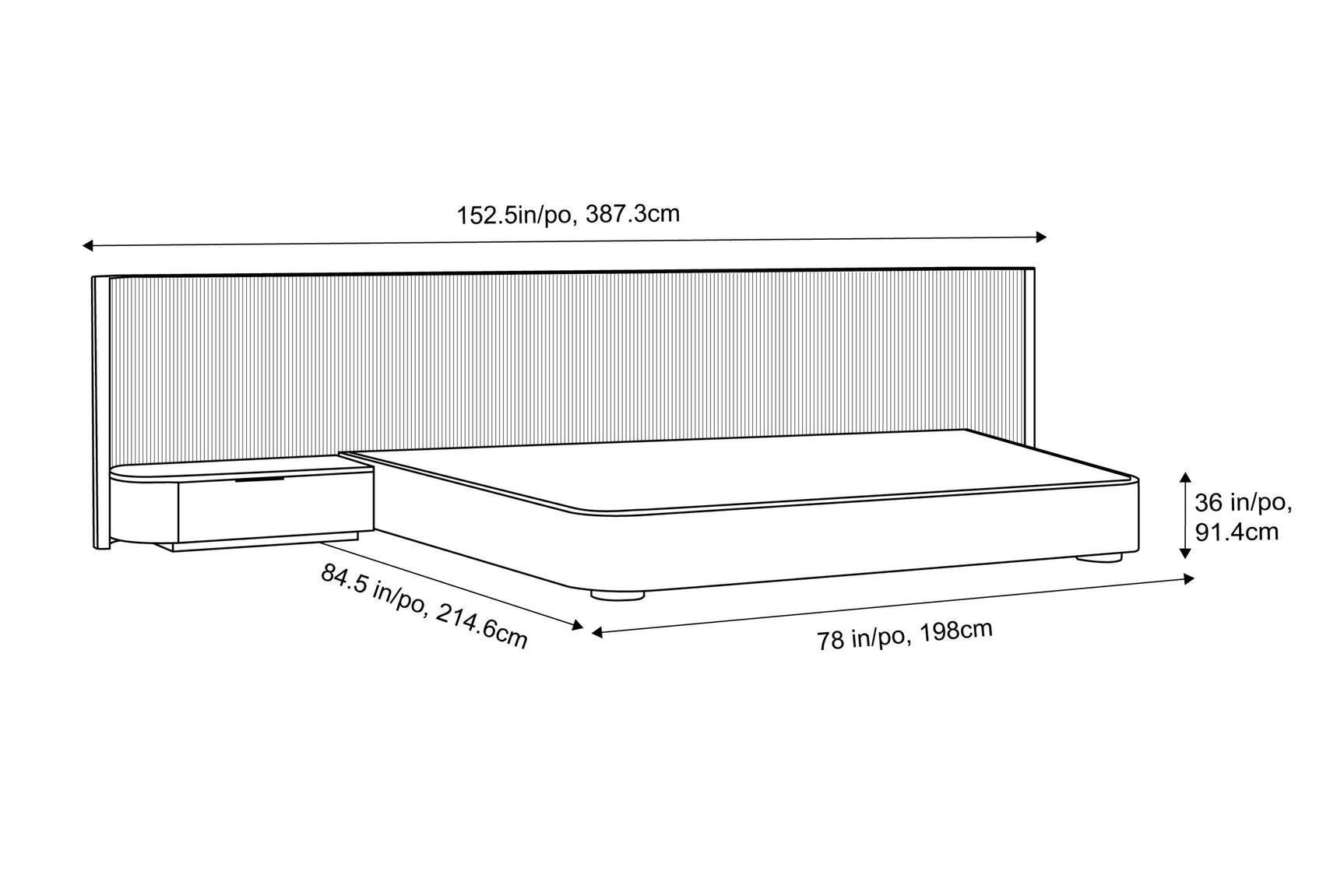 Rowan Oak Wood Bed Frame