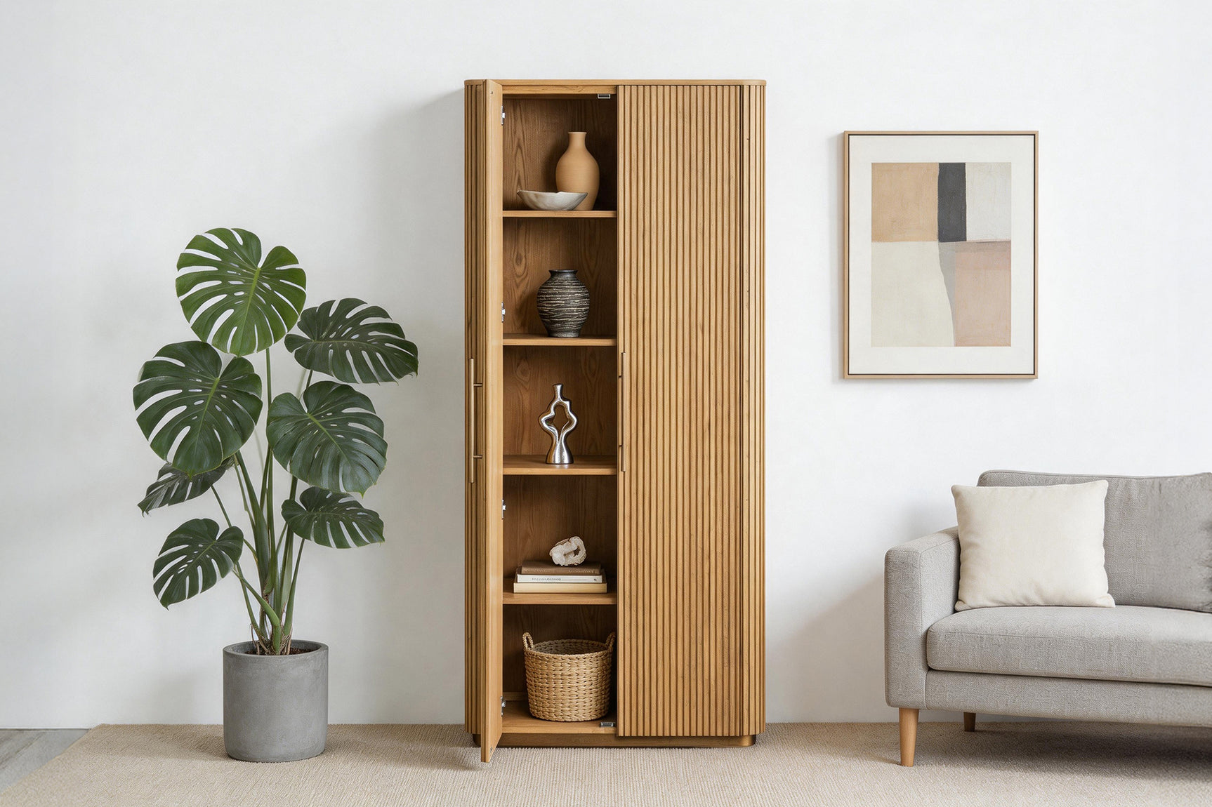 Rowan Oak Wood Cabinet
