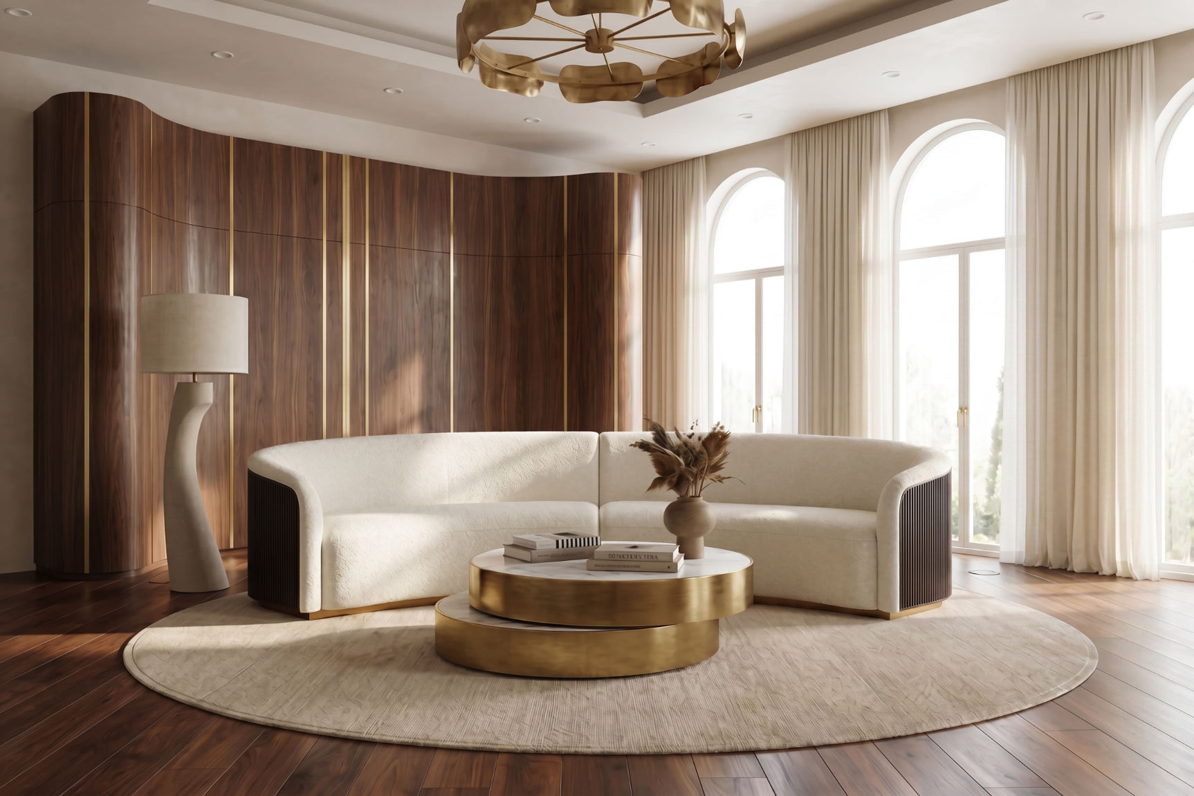 Rowan Two-Piece Curved Sectional Sofa