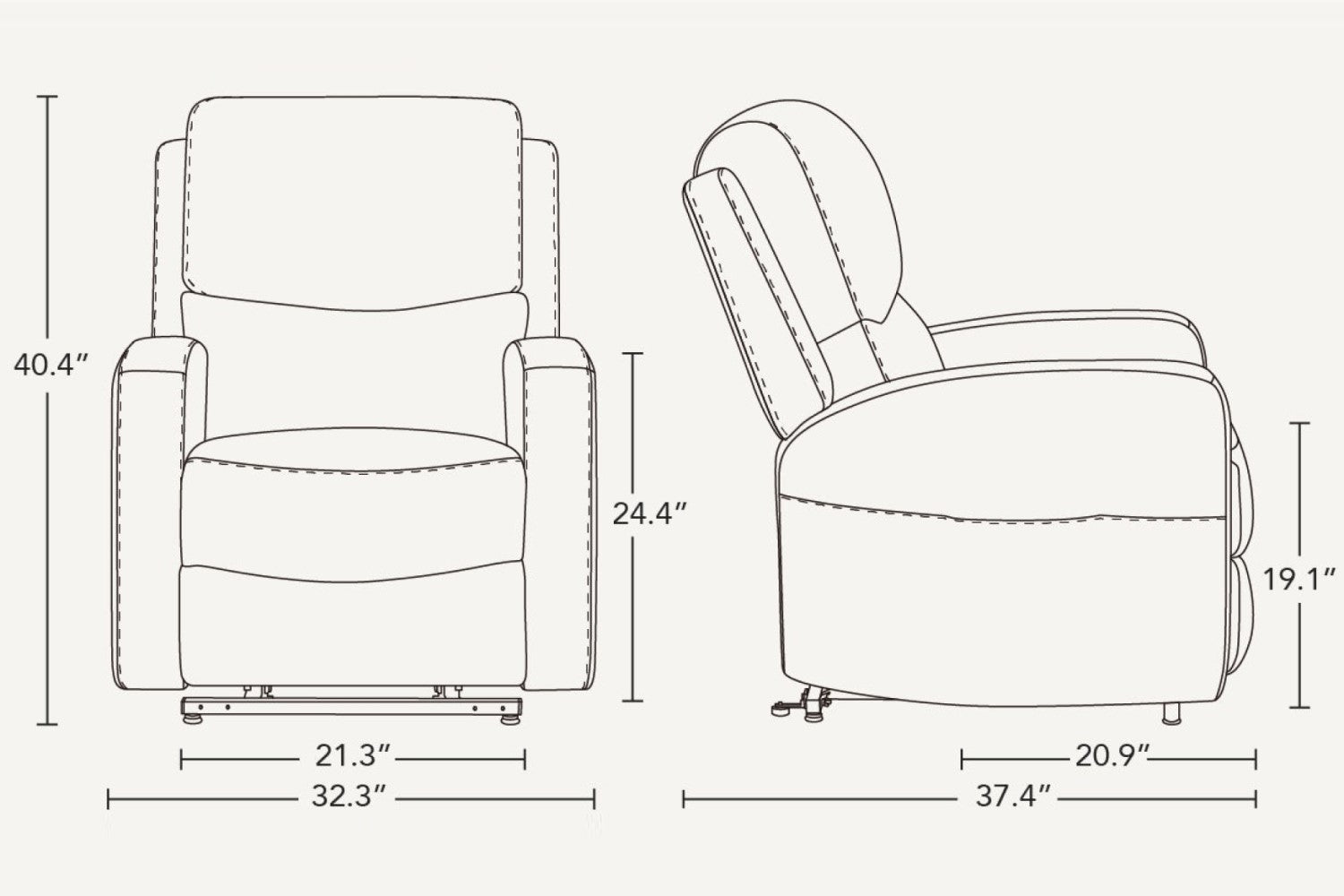 Hector Leather Power Lift Recliner Chair