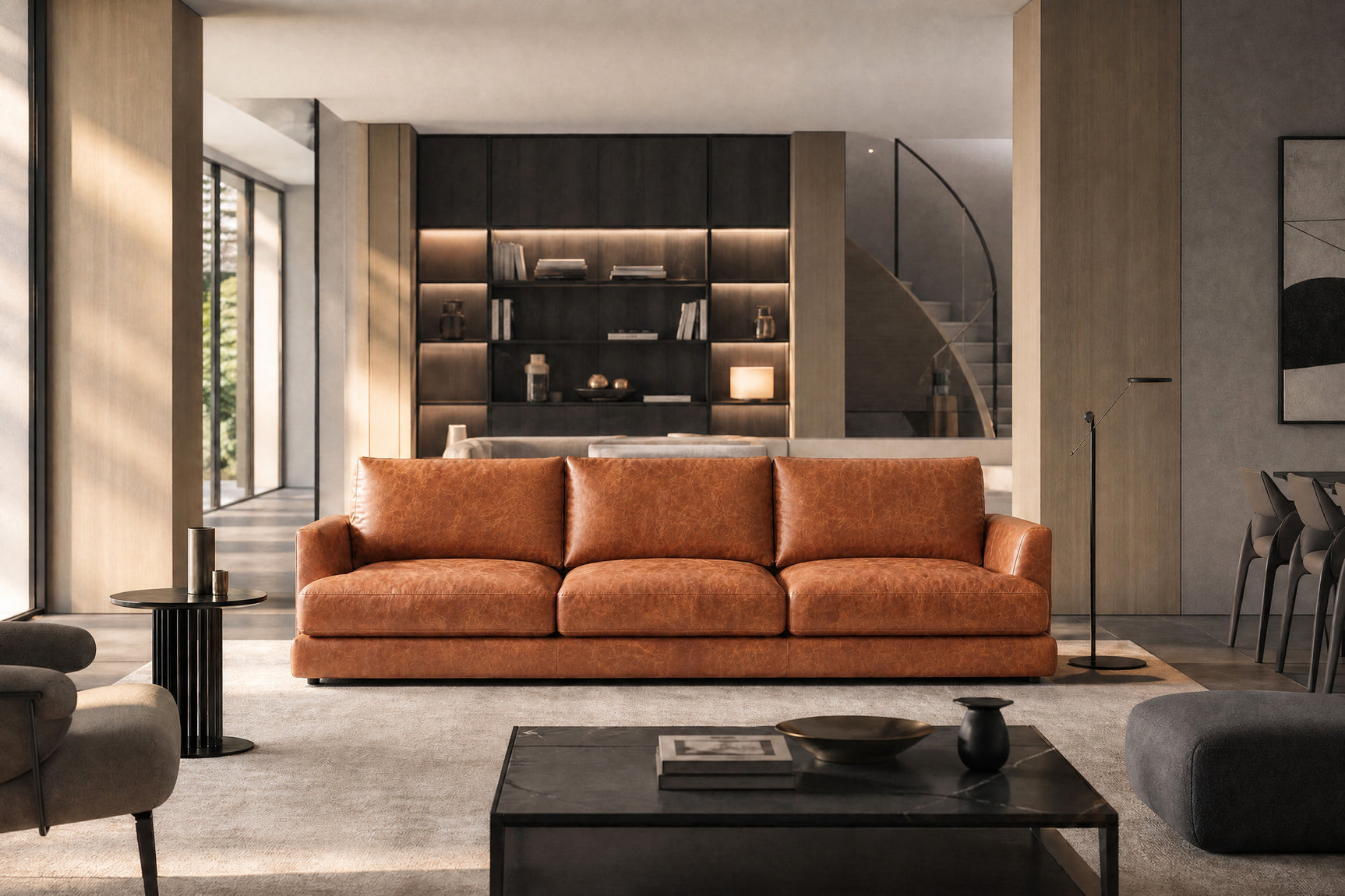 Serena Distressed Leather Sofa