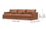 Serena Distressed Leather Sofa