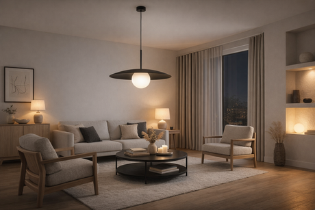 Slate Mid-Century Modern Pendant Ceiling Light for Kitchen Island, Dining Room & Statement Interior Lighting