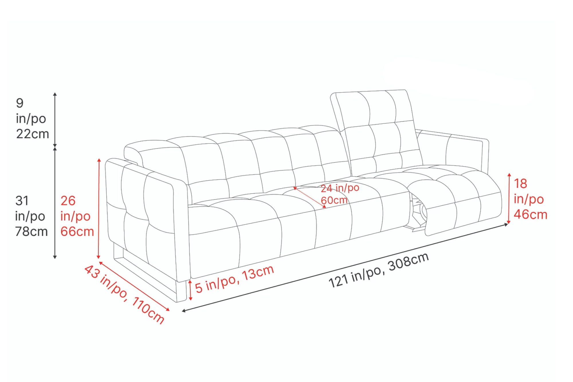 Valencia Sofia Leather Three Seats Power Recliner Sofa, Cream