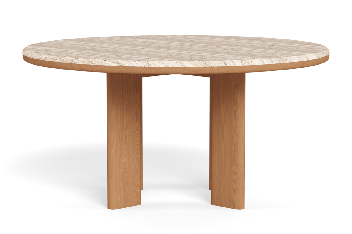 Valencia Solara Teak Round Dining Table, Natural