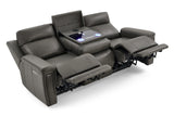 Sonora Immersive Audio Leather Dual Recliner Sofa with Console