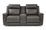 Sonora Leather Dual Recliner Sofa with Console