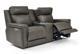 Sonora Leather Dual Recliner Sofa with Console