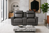Sonora Leather Dual Recliner Sofa with Console