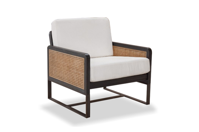 Valencia Sorrel Fabric Accent Chair, White