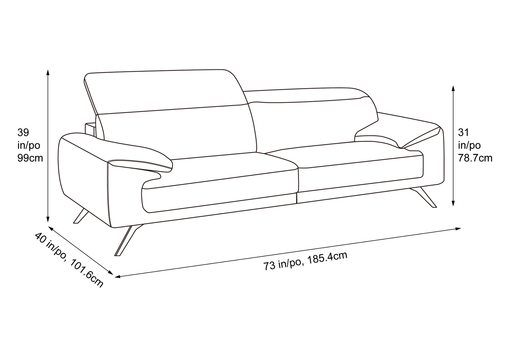 Sylvie Leather Sofa