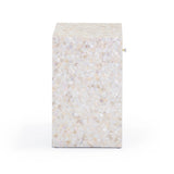 Opal 22" Natural Mother of Pearl Inlaid Storage Drawer Nightstand - Natural