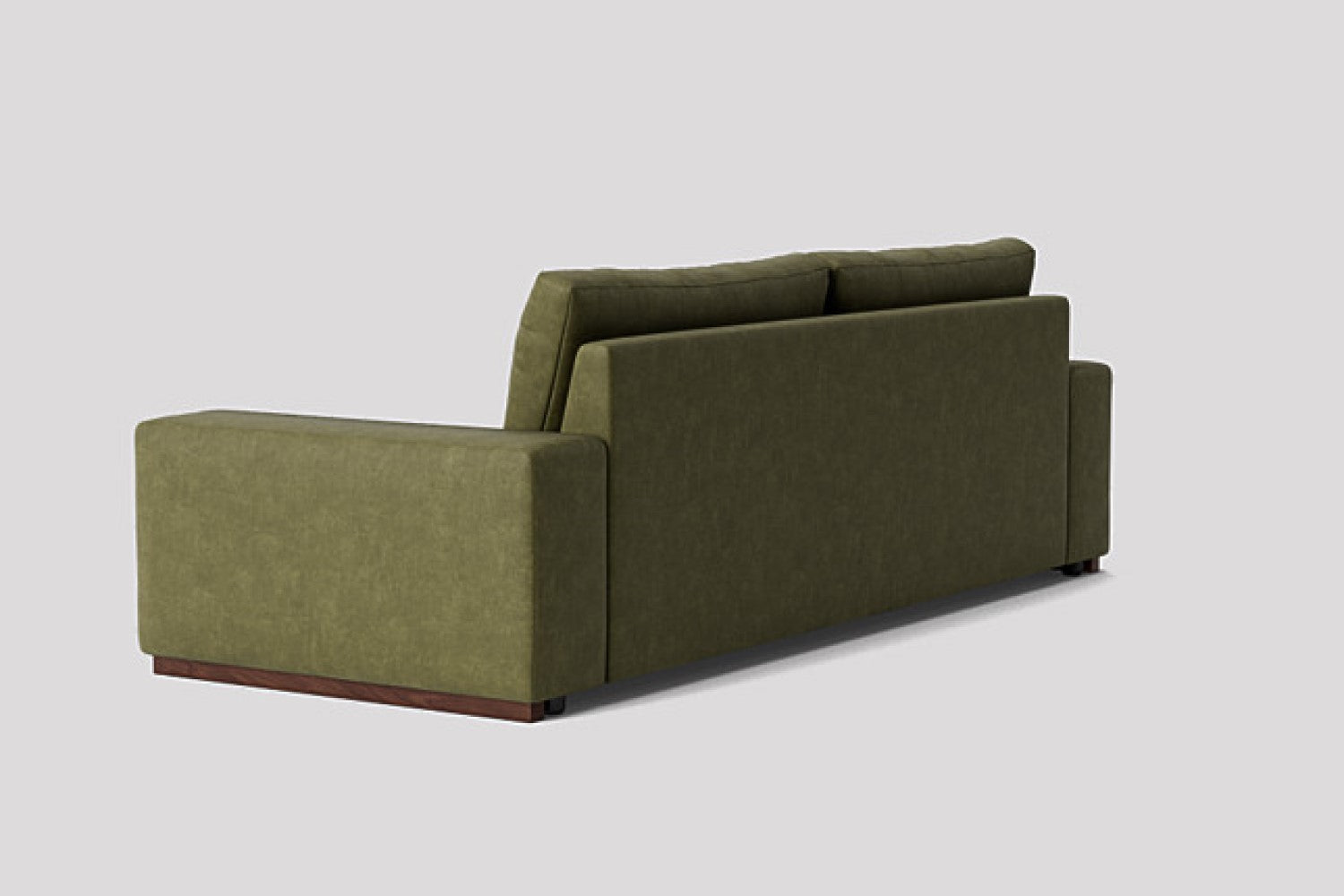 Valencia Talia Top Grain Leather Loveseat Sofa, Olive Green