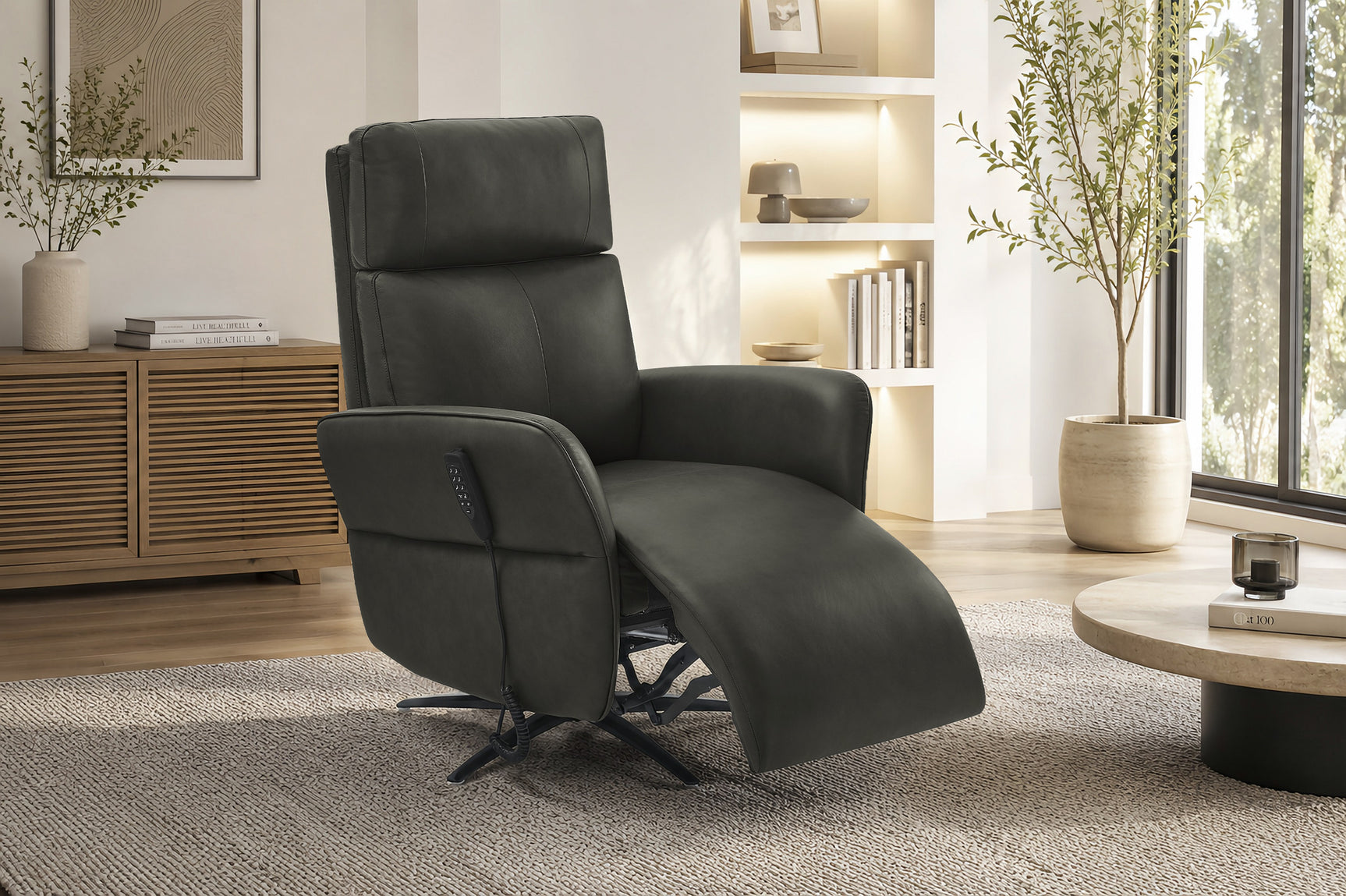 Valencia Tarno Leather Swivel Reclining Massage Chair