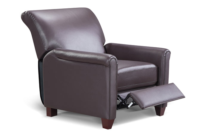 Valencia Terrance Top Grain Leather Recliner Chair, Chocolate