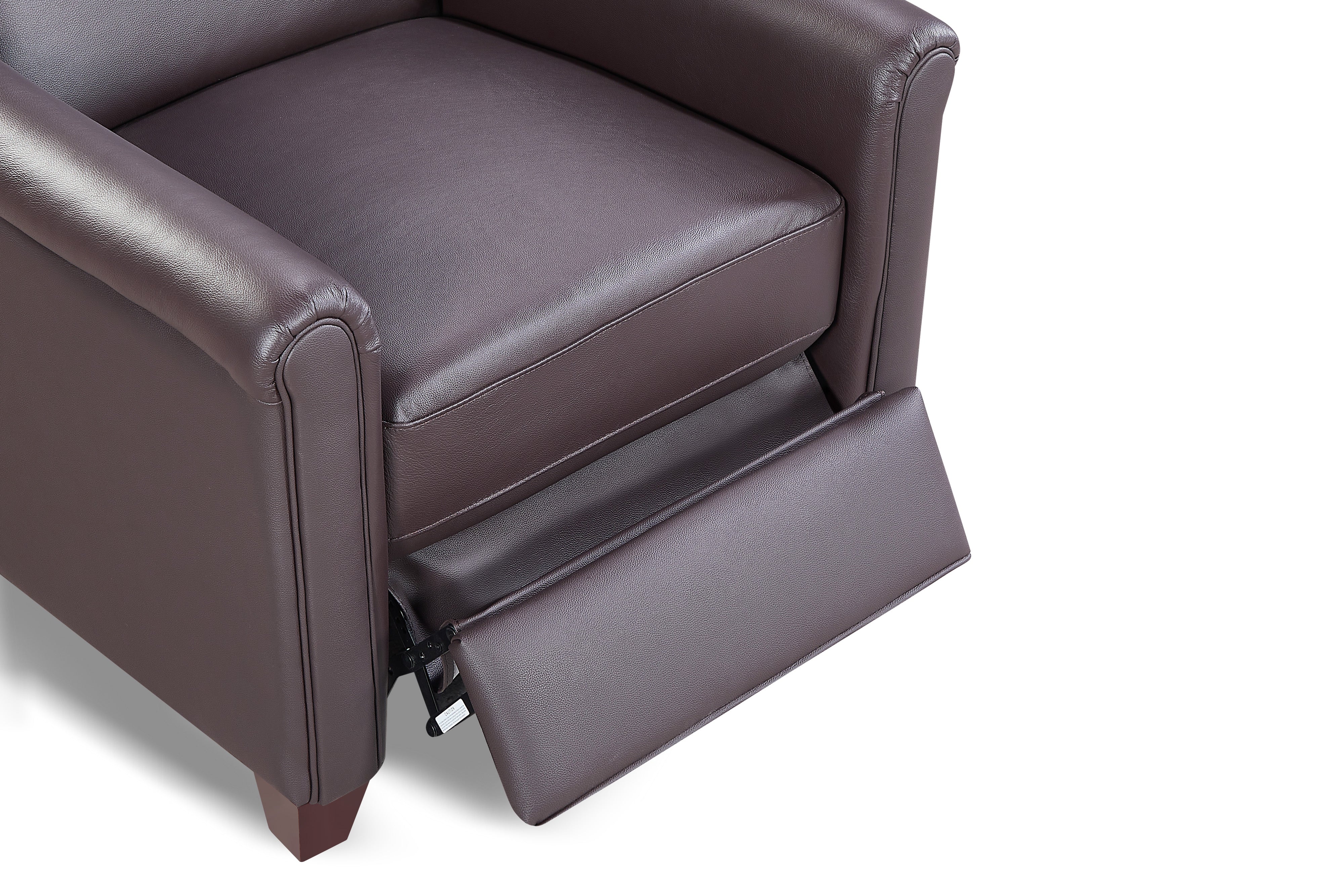 Valencia Terrance Top Grain Leather Recliner Chair, Chocolate