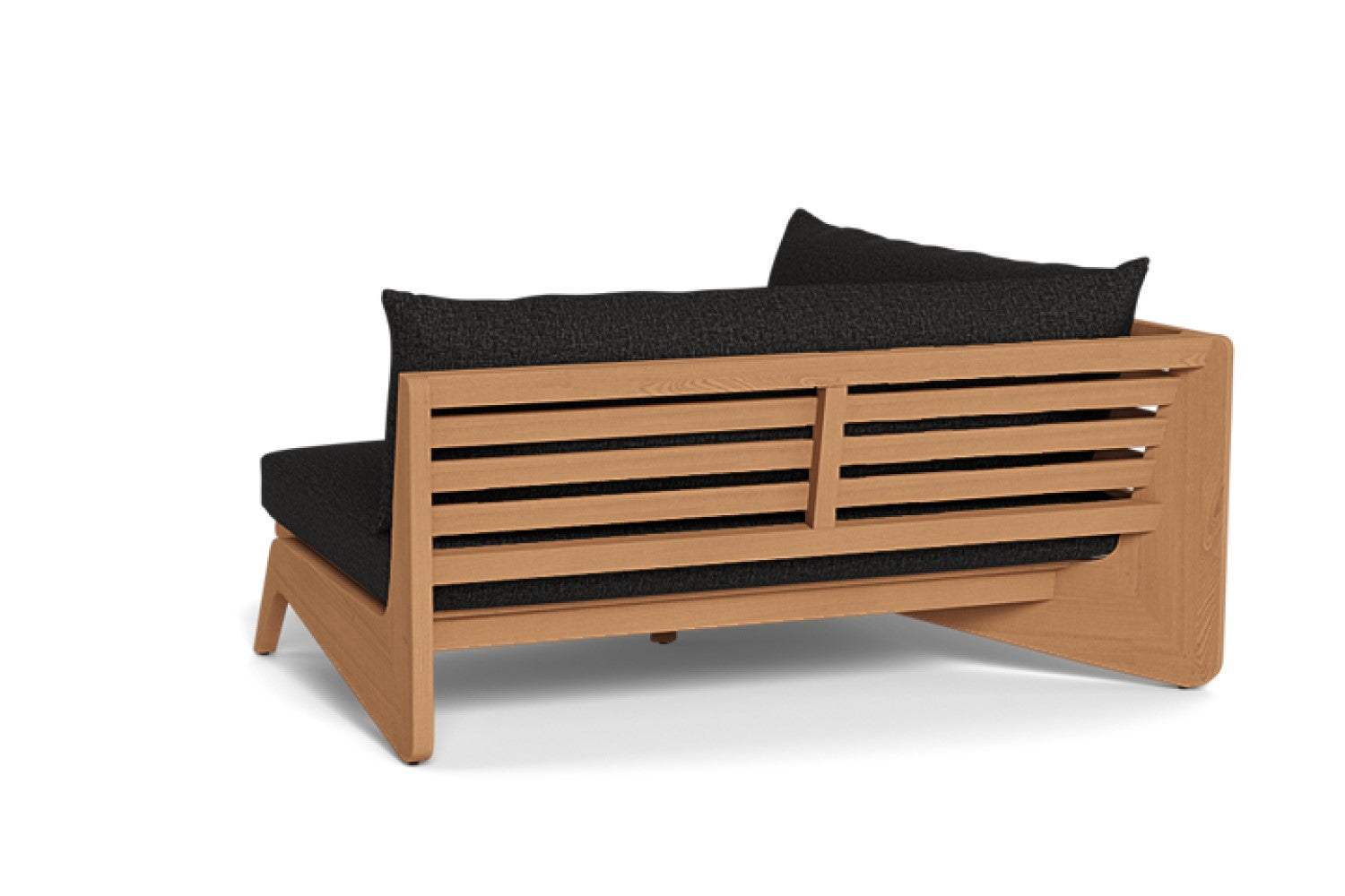 Valencia Thaddeus Teak Wood Outdoor Corner Sofa, Natural