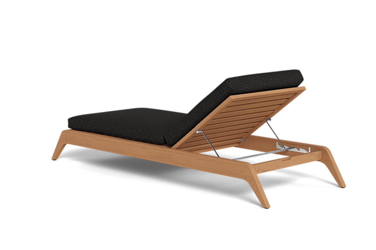 Valencia Thaddeus Teak Outdoor Sun Lounge, Natural