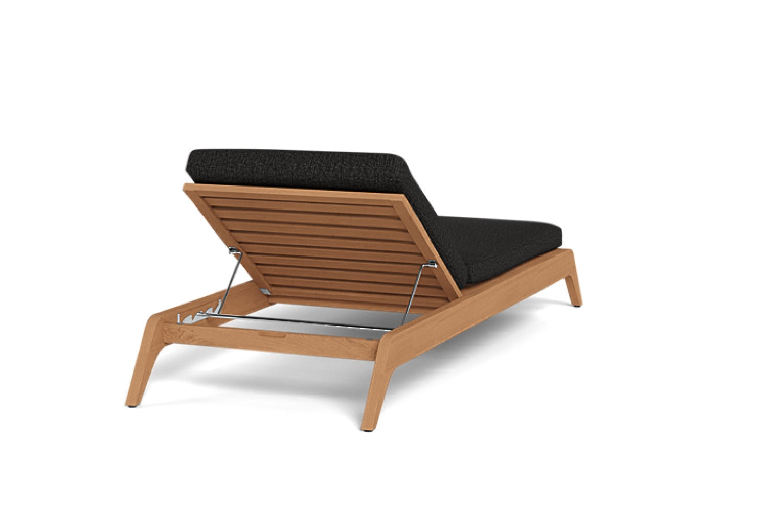 Valencia Thaddeus Teak Outdoor Sun Lounge, Natural