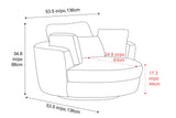 Thaisa Fabric Swivel Chair