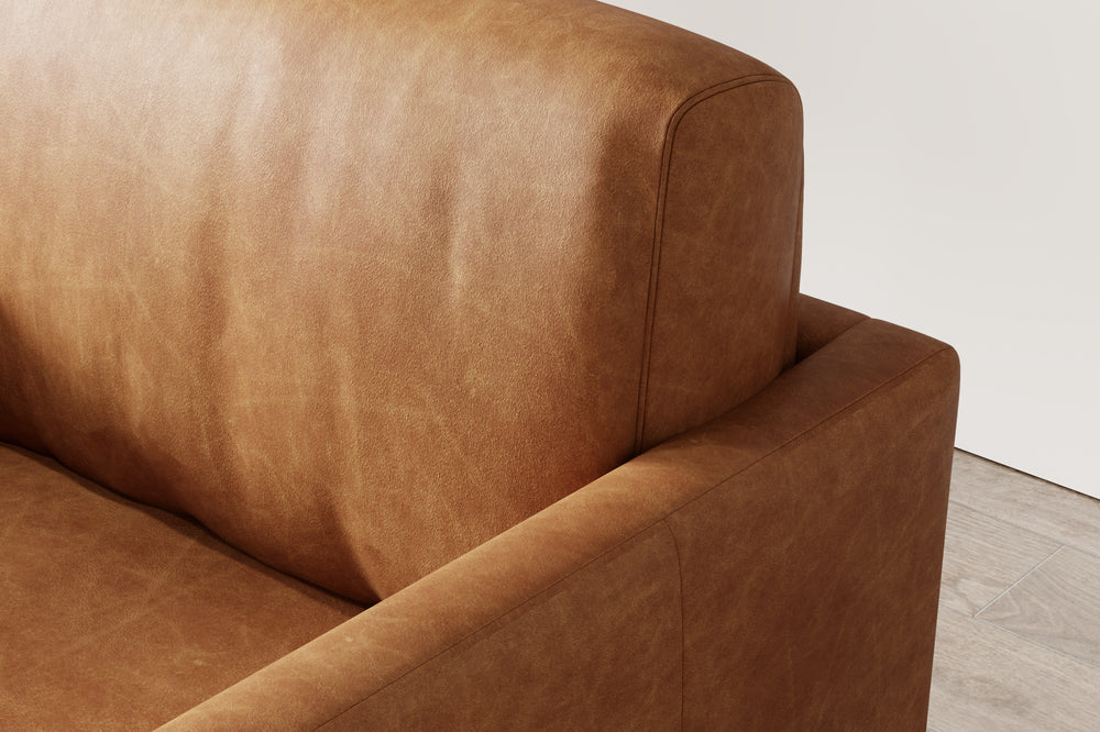 Valencia Toulon Leather Accent Chair, Cognac Color