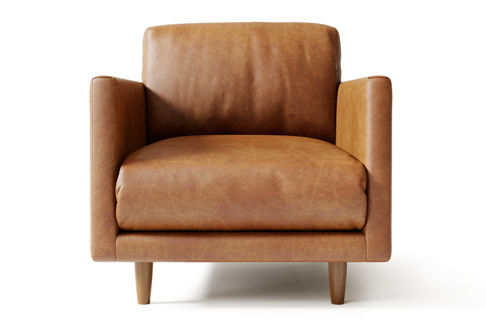 Valencia Toulon Leather Accent Chair, Cognac Color