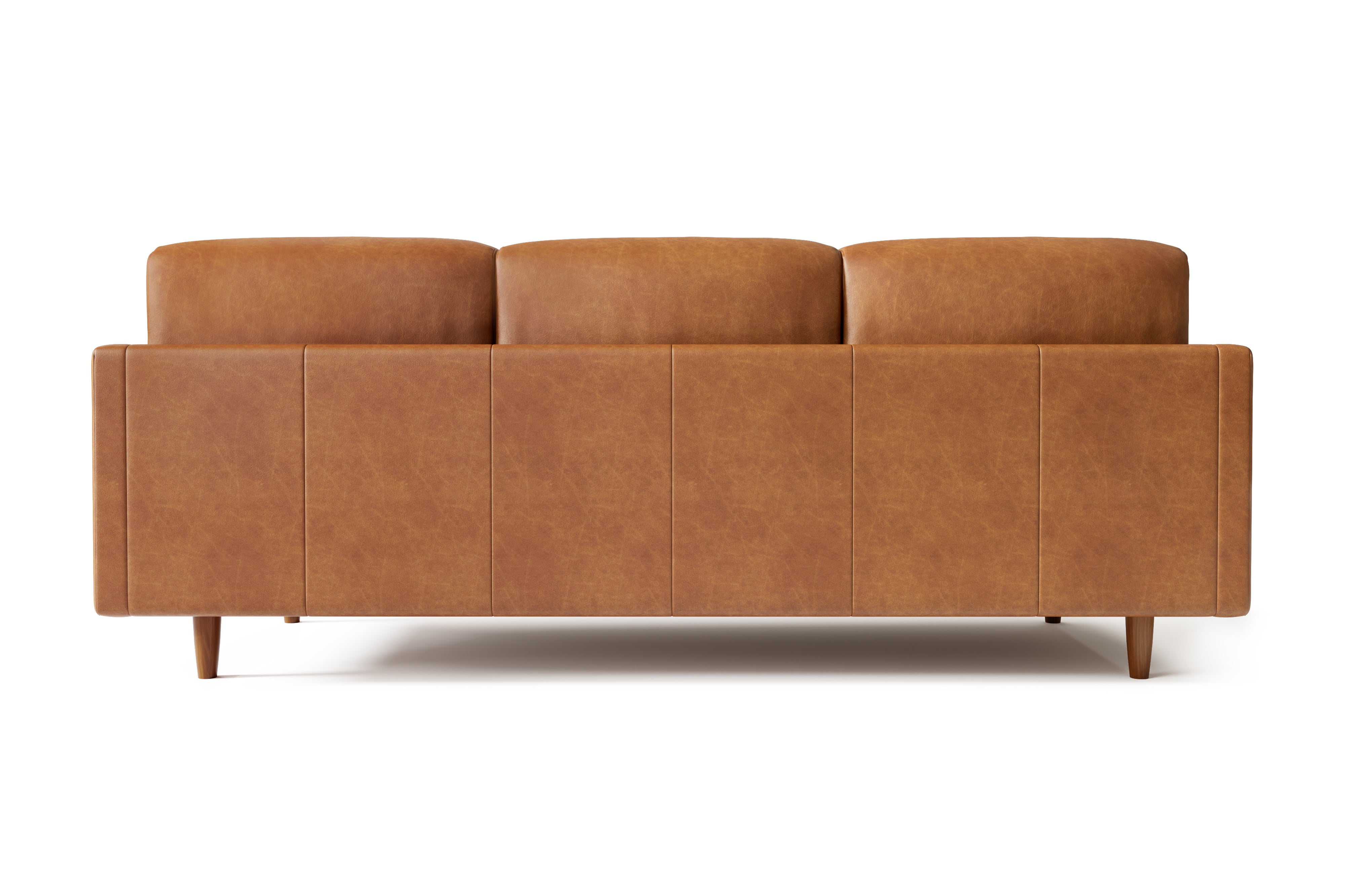 Valencia Toulon Leather Three Seats Sofa, Cognac