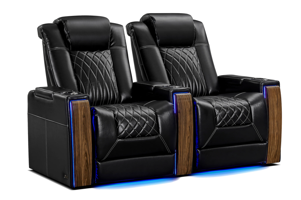 Valencia Tuscany Executive Heat & Massage Leather Home Theater Seating