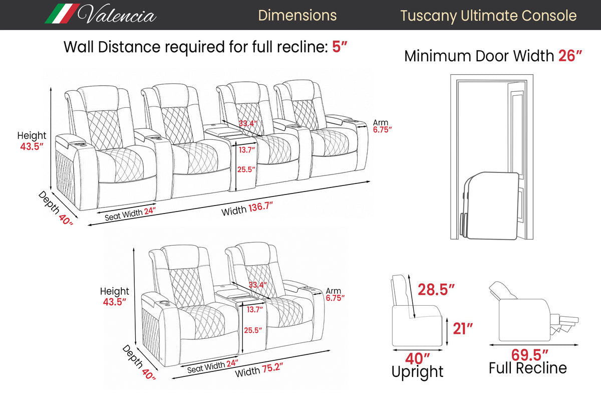 Tuscany Ultimate Console with Built-In Refrigerator